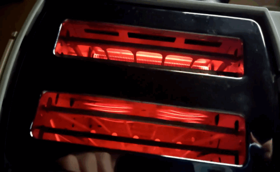 Energy efficient toaster