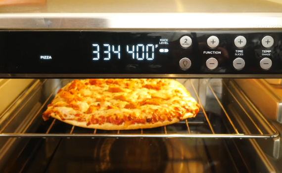 Frozen pizza in air fryer toaster oven
