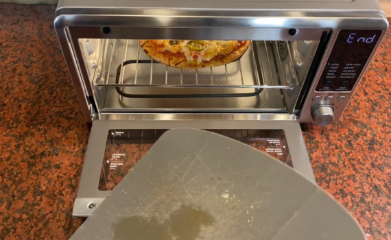 Mini pizza in toaster oven