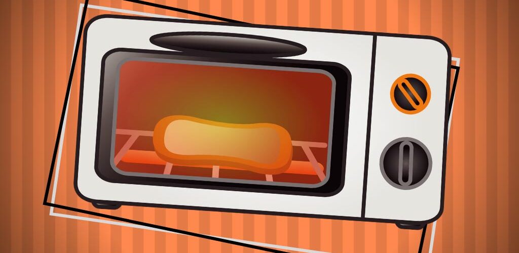 Toast in toaster oven